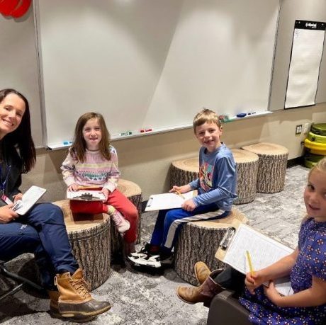 volunteer with students